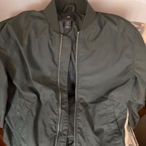H&M Green Bomber Jacket Size M